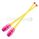 Булавы CHACOTT 41 см. 262 (розовый/жёлтый) для художественной гимнастики