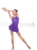 Топ-борцовка SOLO (хлопок) принт гимнастка с лентой фиолет
