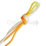 Скакалка PASTORELLI Patrasso Multicolore белый/флуо оранжевый 3м. для художественной гимнастики