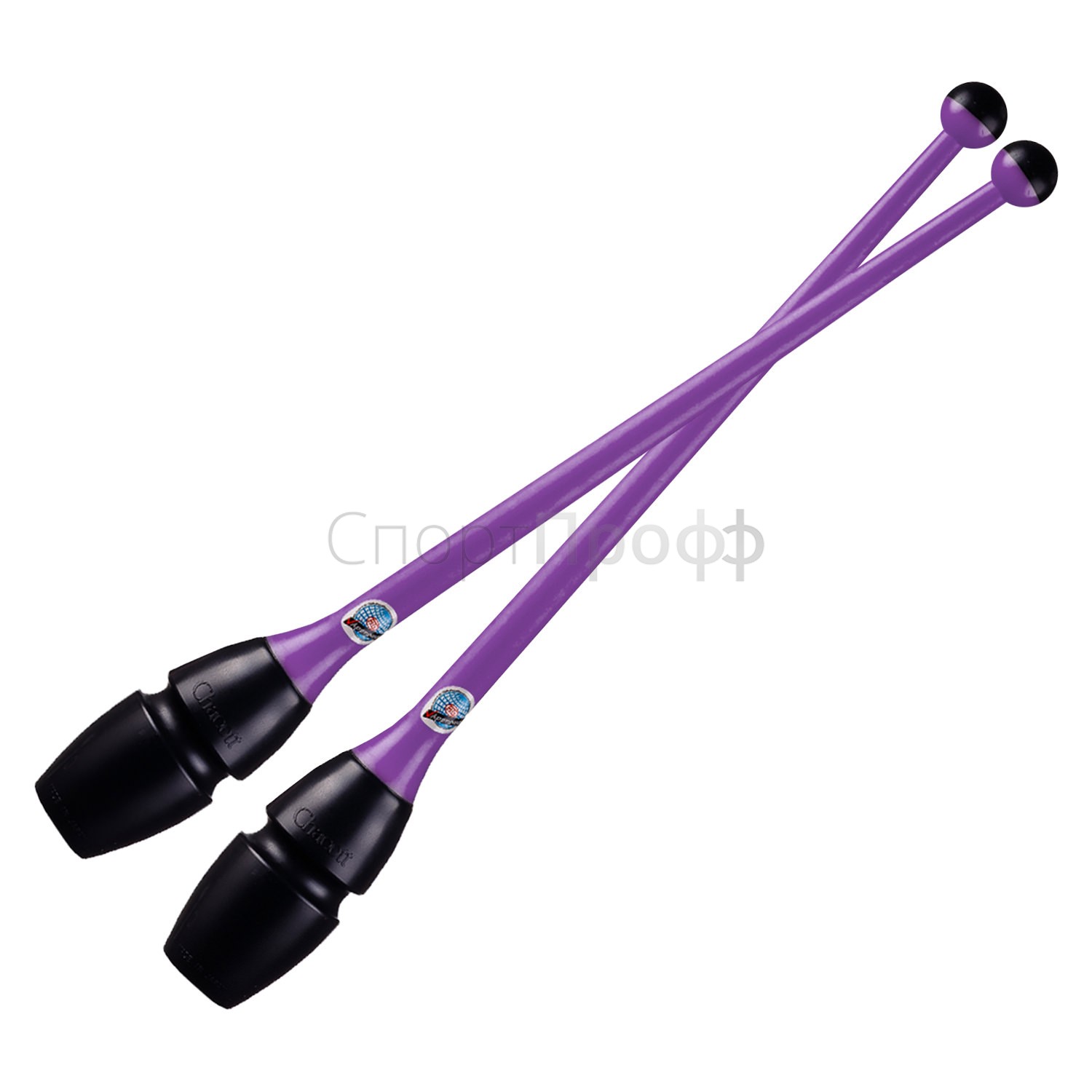 Булавы CHACOTT 41 см. 177 (черный/фиолетовый) для художественной гимнастики