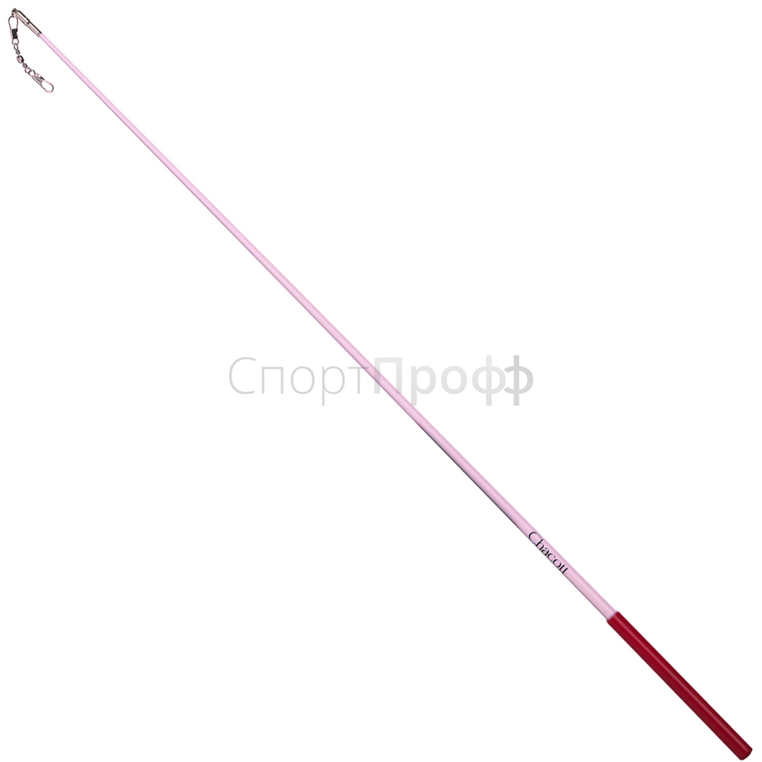 Палочка CHACOTT Standard 60 см. 10 (нежно-розовая/красная ручка) для художественной гимнастики