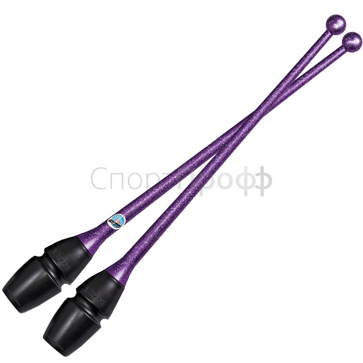 Булавы CHACOTT Hi-Grip 45.5 см. 177 (фиолет) с улучшенным захватом для художественной гимнастики