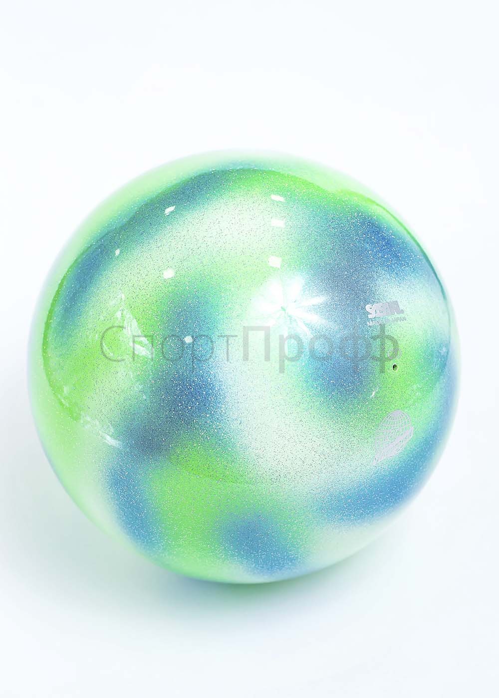 Мяч SASAKI M-207VE 18.5 см. MAGxBU (зеленый/синий) для художественной гимнастики
