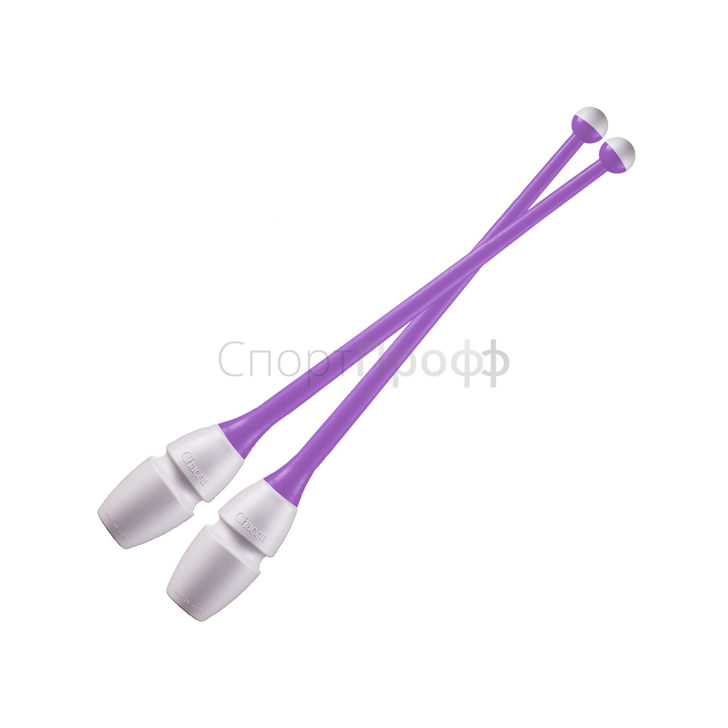 Булавы CHACOTT 36.5 см. 077 (белый/фиолетовый) для художественной гимнастики