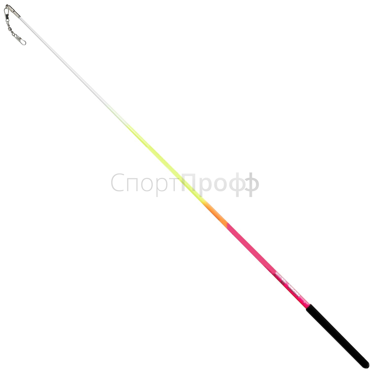 Палочка SASAKI M-781T 60 см. KEP (розовый/желтый/сереб/черн.ручка) для художественной гимнастики