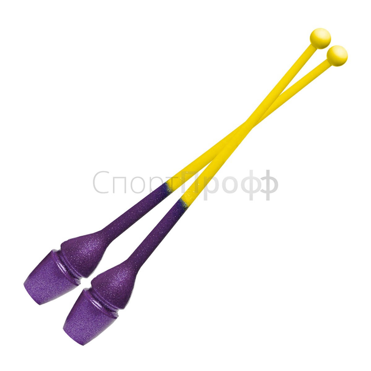 Булавы SASAKI M-34JKGH 40.5 см. фиолетовый/желтый (BRYxPP) для художественной гимнастики