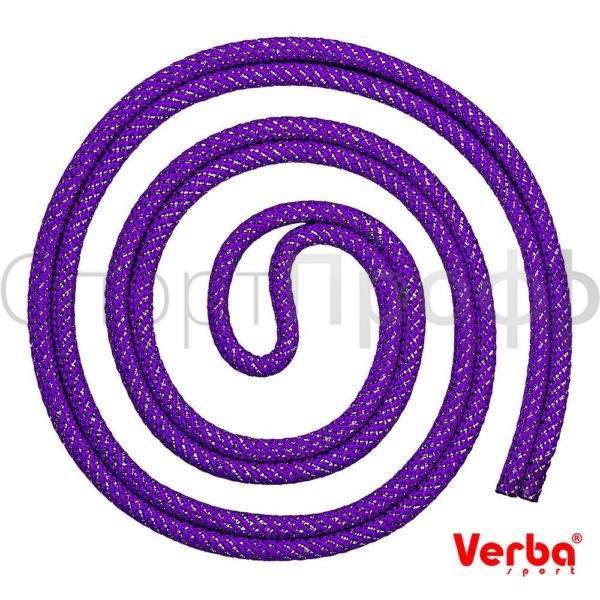 Скакалка Verba Sport 3м. фиолетовая с люрексом