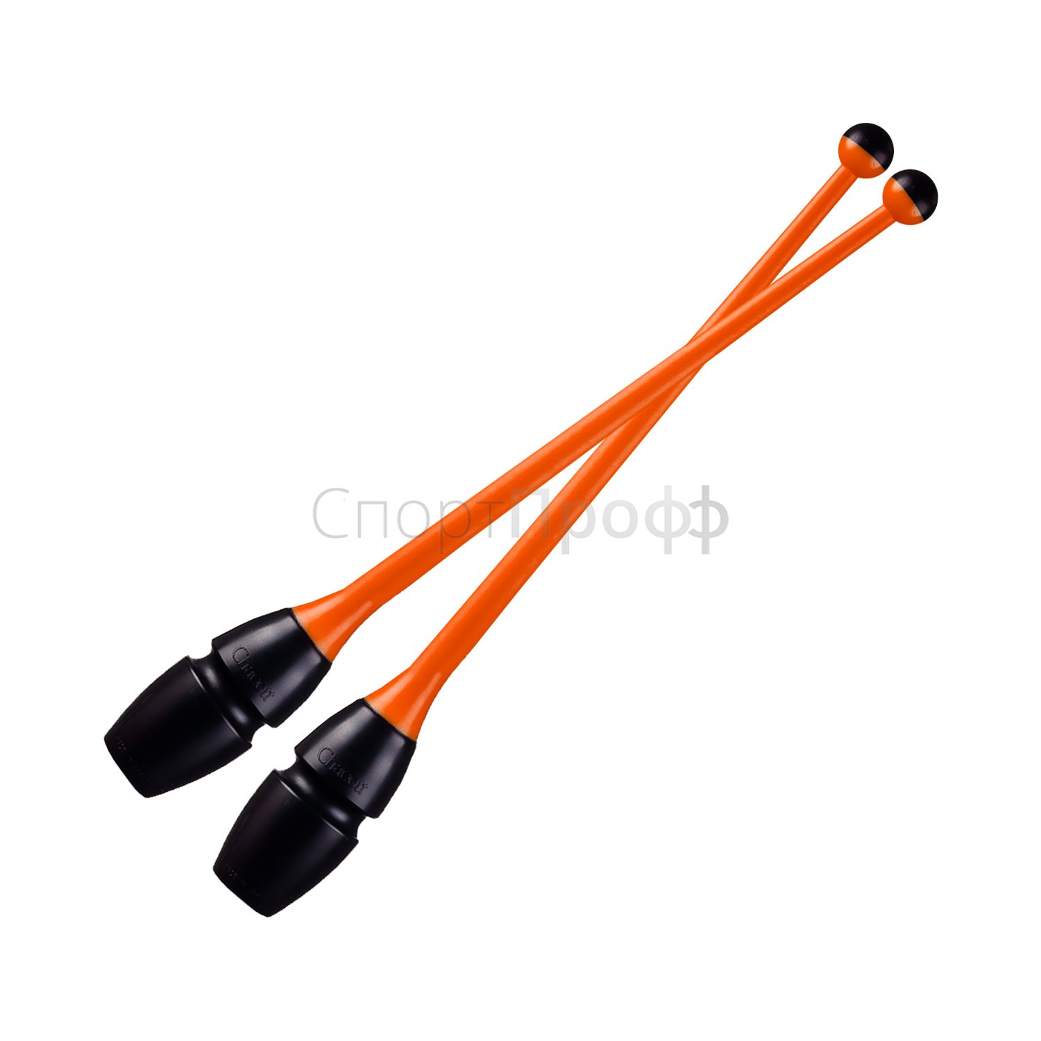 Булавы CHACOTT 36.5 см. 183 (чёрный/оранжевый) для художественной гимнастики