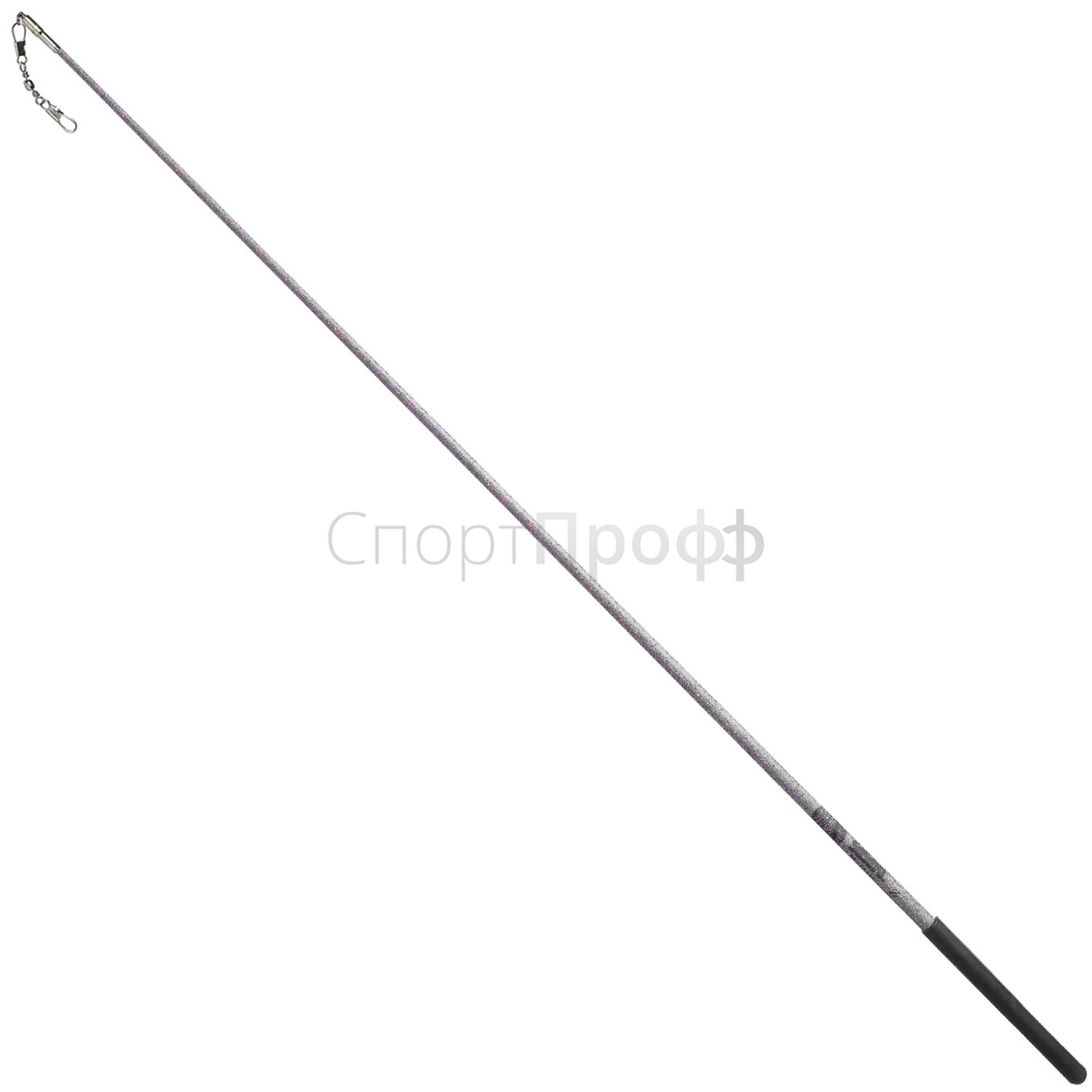 Палочка SASAKI M-781H 60 см. SI (серебристый/черная ручка) для художественной гимнастики