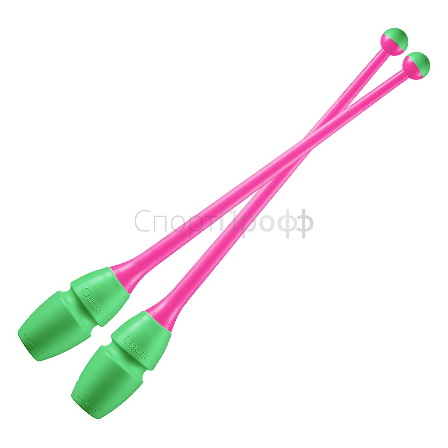 Булавы CHACOTT 41 см. 443 (зеленый/розовый) для художественной гимнастики