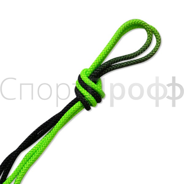 Скакалка PASTORELLI Patrasso Multicolore зеленый/черный 3м. для художественной гимнастики