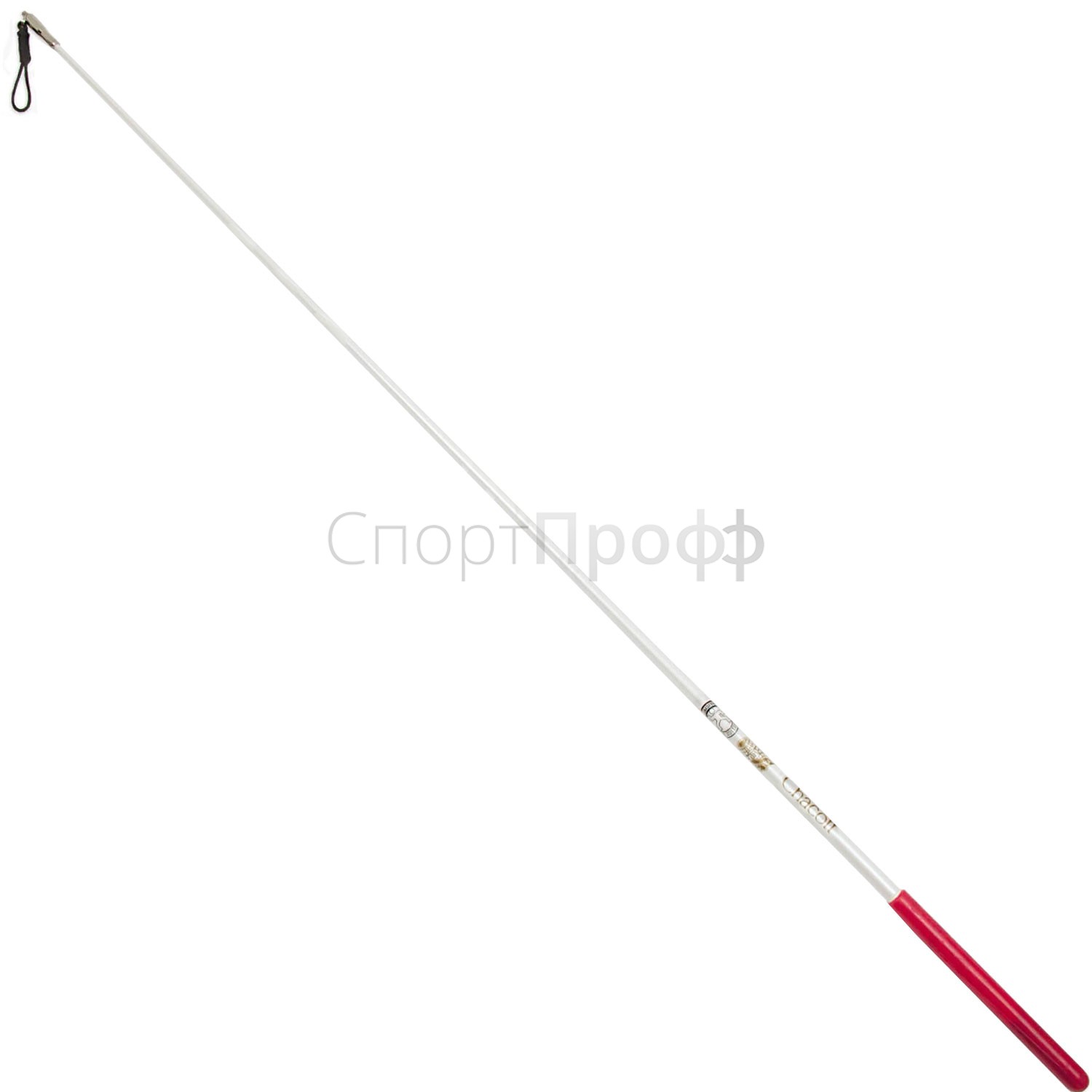 Палочка CHACOTT Carbon гибкая 60 см. 10 (белый/красная ручка) для художественной гимнастики