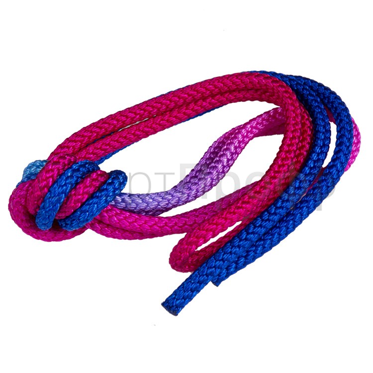 Скакалка PASTORELLI Patrasso Multicolore розовый/сиреневый/синий  3м. для художественной гимнастики