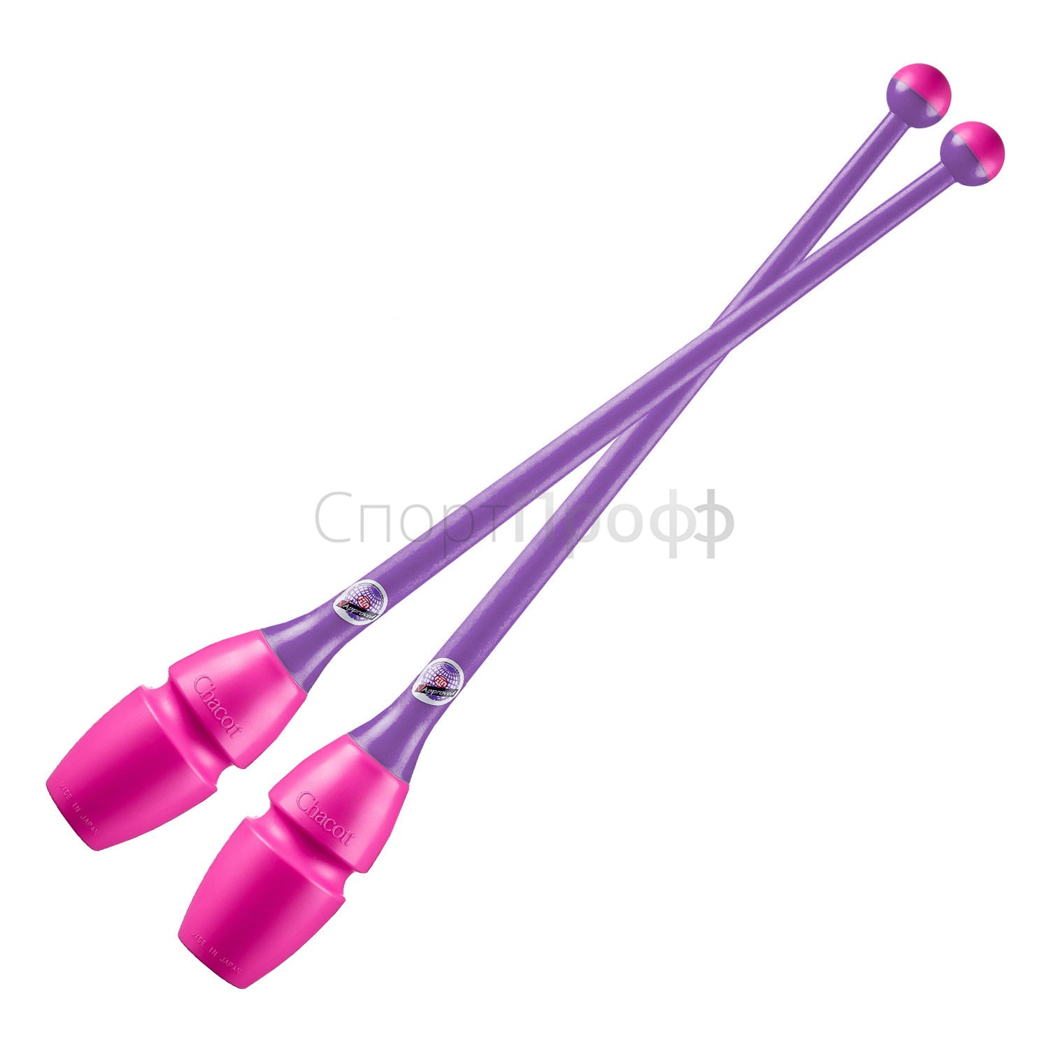 Булавы CHACOTT 45.5 см. 277 (розовый/фиолетовый) для художественной гимнастики