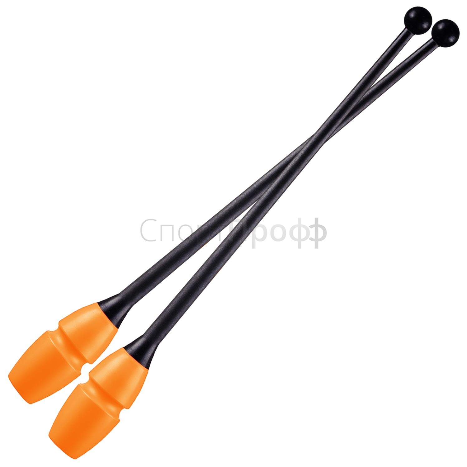 Булавы PASTORELLI 45.2 см. оранжевый/черный для художественной гимнастики