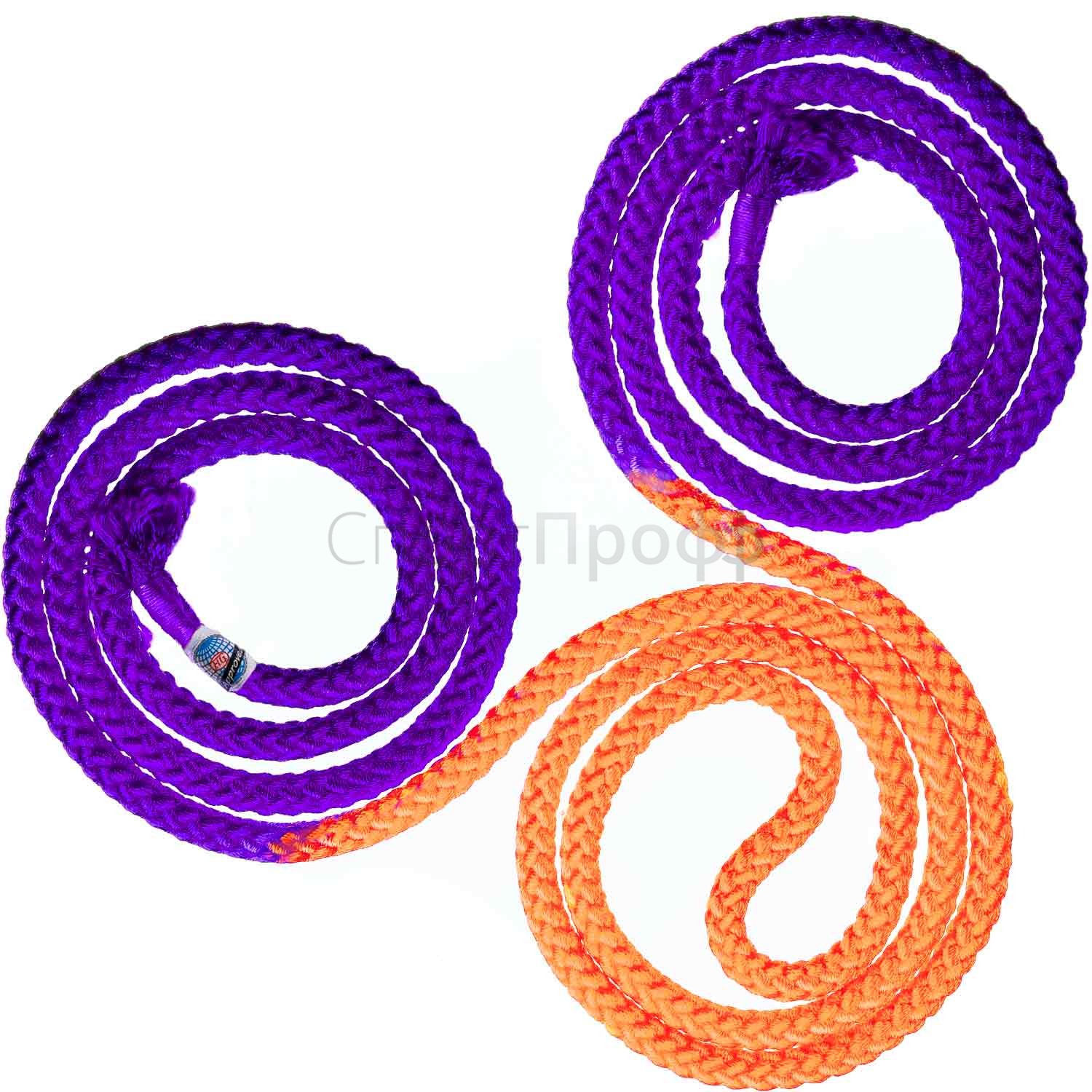 Скакалка SASAKI M-280TS 3м. PPxCOO (фиолетовый/оранжевый) для художественной гимнастики
