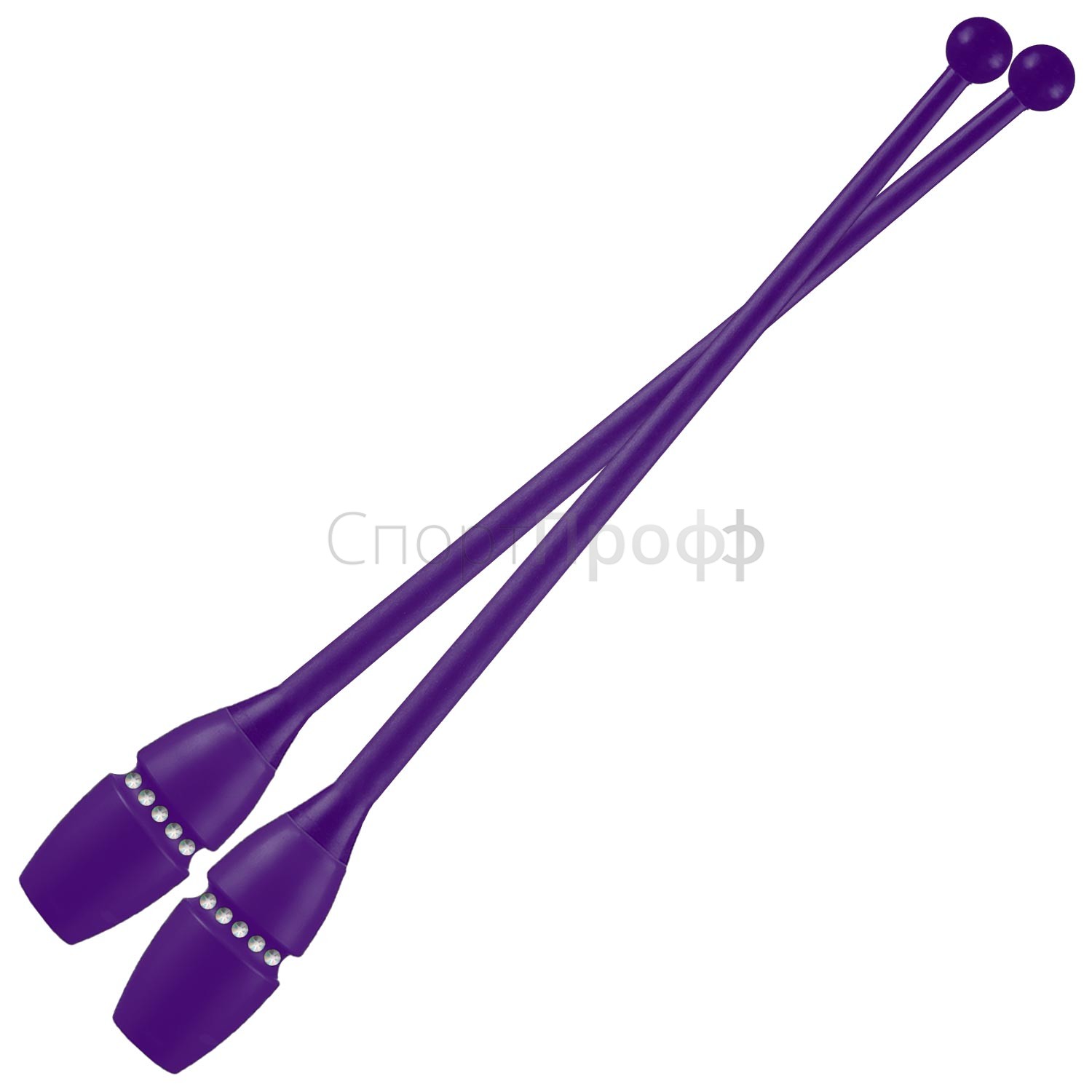 Булавы PASTORELLI 45.2 см. фиолетовый со стразами для художественной гимнастики