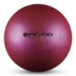 Мяч INDIGO с блестками  15 см., фиолетовый