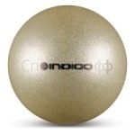 Мяч INDIGO с блестками  15 см., серебро