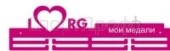 Медальница "I love RG" 49 см розовый