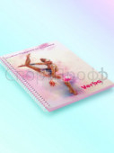 Дневник "Гимнастка - розовый мяч" А5, 80 листов, твердая обложка