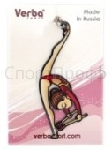 Брелок VERBA SPORT гимнастка с булавами (розовый) 8*3,3 см.