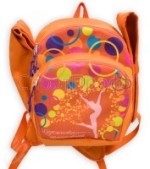 Рюкзак "Арабеск" оранжевый/принт цветные мячи