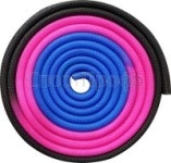 Скакалка трехцветная INDIGO 3м. синий-розовый-черный