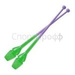 Булавы SASAKI M-34GH 44 см. фиолетово/зеленый (PPxMAG) для художественной гимнастики