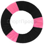 Чехол для обруча VERBA "баранка" черный вставки розовый